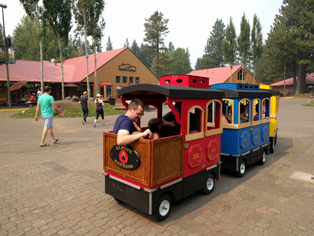 alpine trackless train at Sunriver